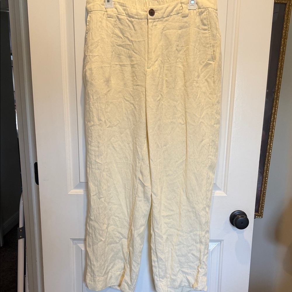 a new day Cream Linen Pants